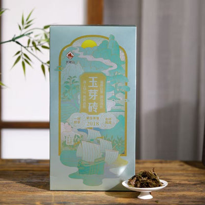 Jade Bud Brick — 2018 Shou Mei White Tea · 216g Pressed Brick