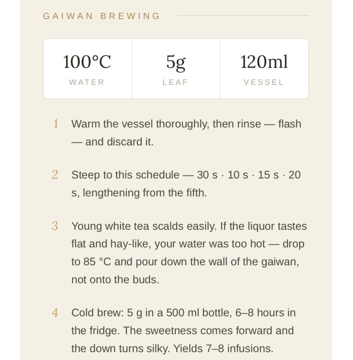 2022 Wild
Small-Leaf Tribute Eyebrow •  Gongmei White Tea – 1
